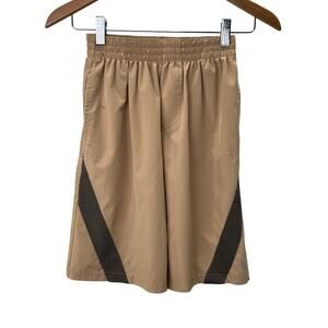 Body Glove Shorts M 10/12 Boys Tan Black Quick Dry Elastic Waist Pockets